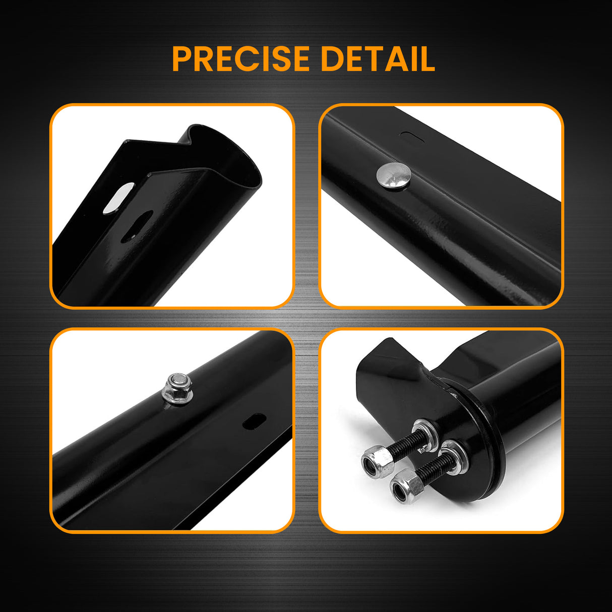 Mud Flap Hanger 30 Inch - 45 Degree Angled - Black Aftermarketus Mud Flap Hangers