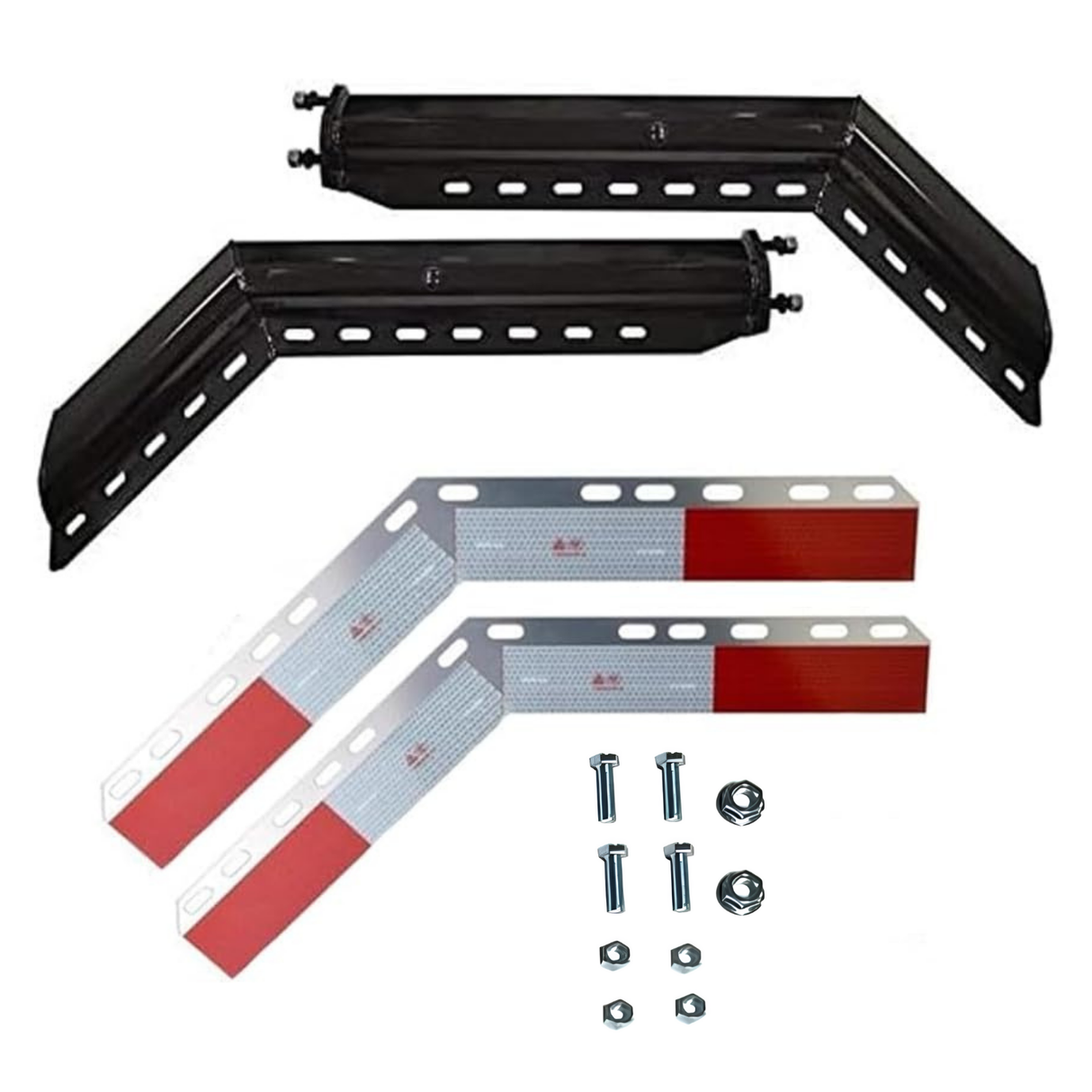 Mud Flap Hanger 30 Inch - 45 Degree Angled - Black Aftermarketus Mud Flap Hangers