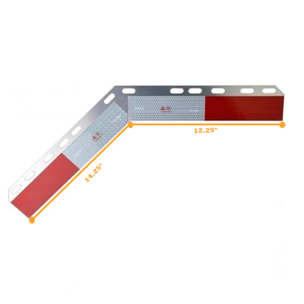 Mud Flap Hanger - 28" Length - Chrome - w / Reflector - Set Aftermarketus Mud Flap Hangers