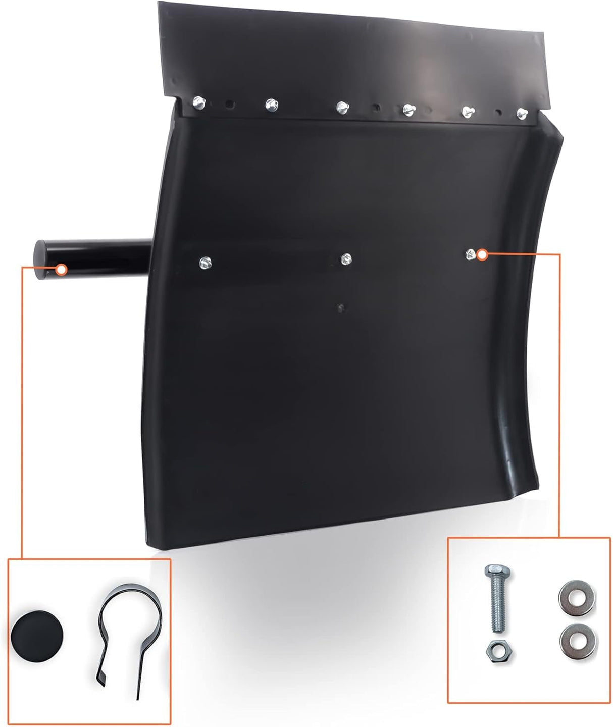 24” x 29” Heavy-Duty Black Poly Quarter Fender Set w/Tube Bracket