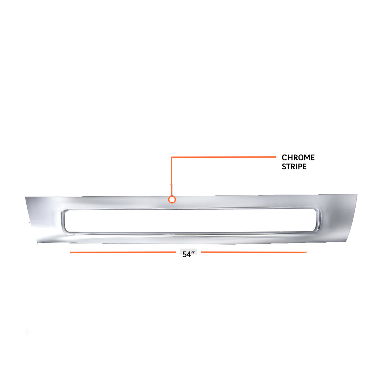 Front Center Bumper Trim Cover for 2004–2017 Volvo VNL | Replacement Volvo 20470454 | Chrome Aftermarketus Bumpers