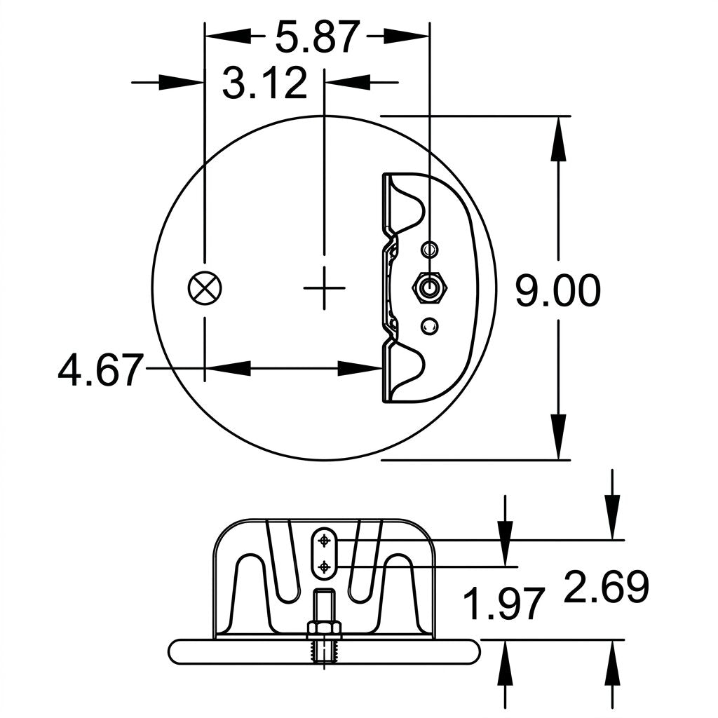 Air Spring Bag for Semi Trucks | Replacement Firestone 9865 Hendrickson 670432 Automann AB1DF23K
