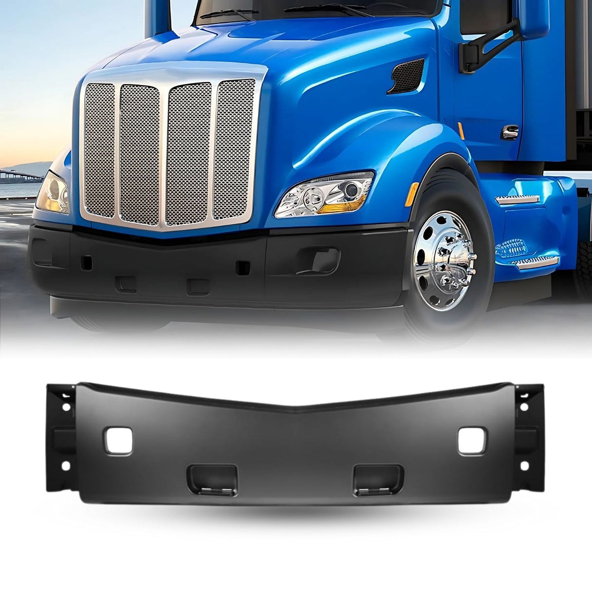 Front Center Bumper Replacement for 2013-2022 Peterbilt 579 Semi Trucks