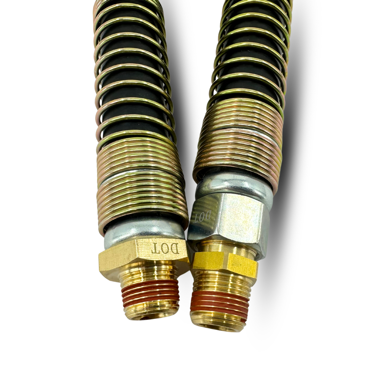 Air Brake Hose for Semi Trucks | 1/2” x 3/8” NPT Swivel Rubber Air Brake Line Assembly | with Separator Aftermarketus ABS Cables