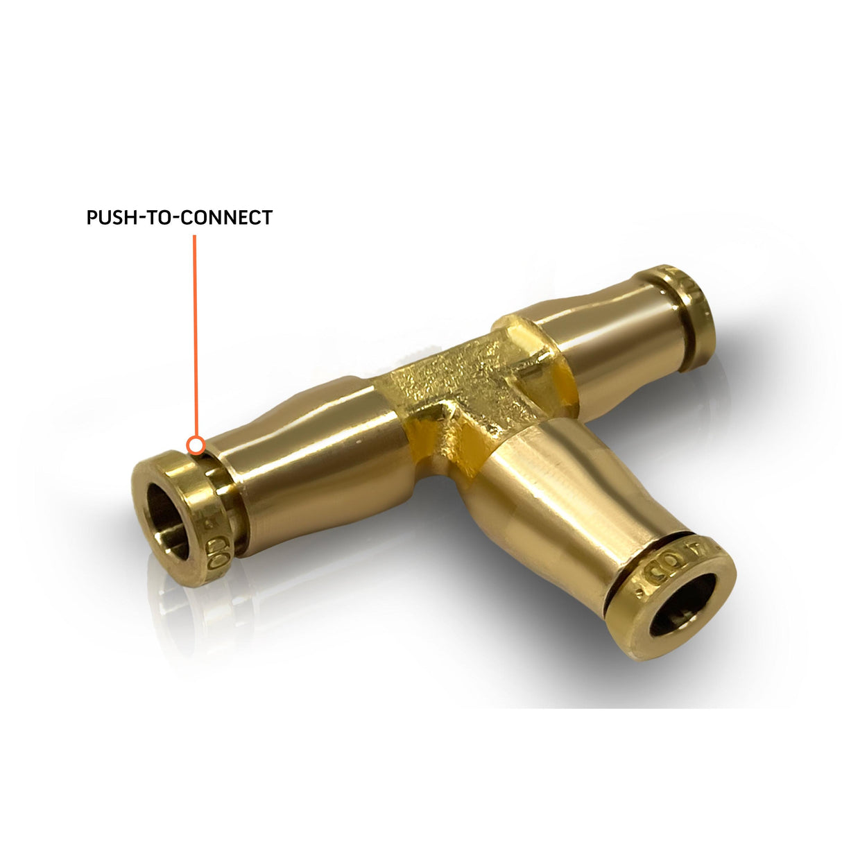 1/4" Push-to-Connect T Fitting for Air Springs | 20 Pack