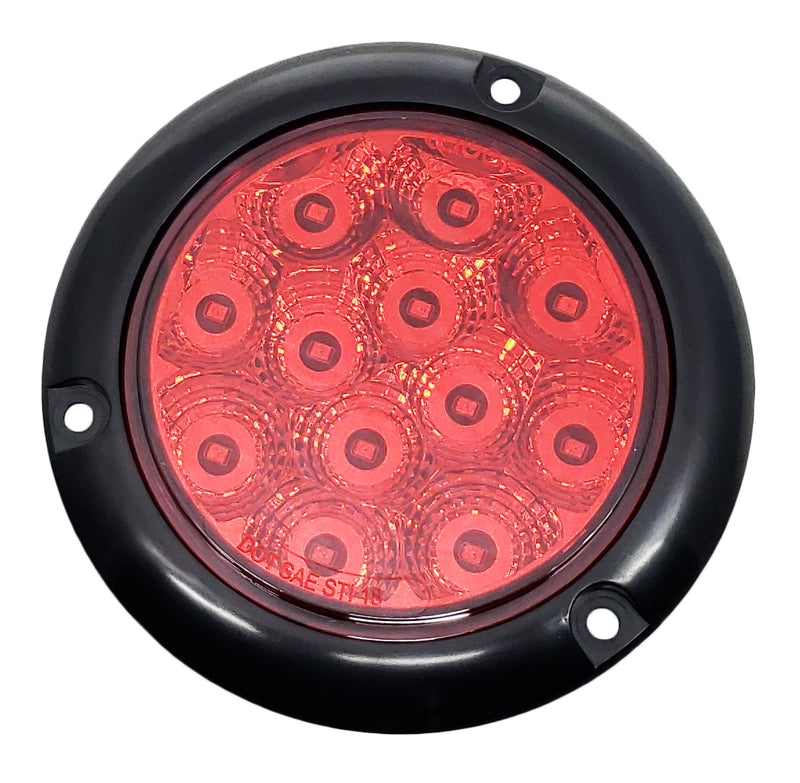 2 of Trailer 4" Round 12 LED Red Stop Turn Brake Tail Light - AFTERMARKETUS Torque Taillights & Markers