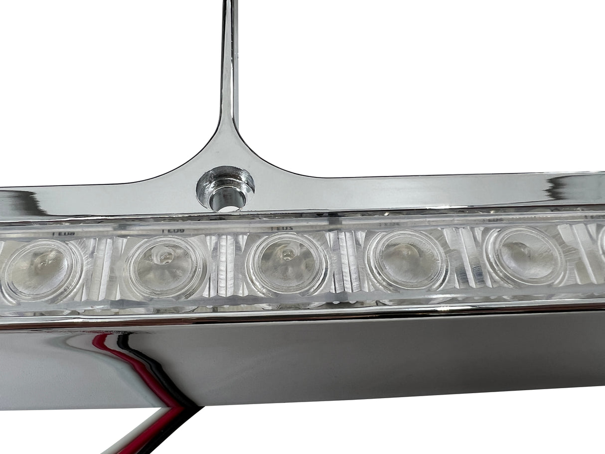 Headlight Bezel with Amber Light Strip for Kenworth Peterbilt Freightliner Semi Trucks | Pair Aftermarketus Headlights