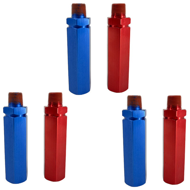 3 Set of Aluminum Glad Hand Handles Grip Blue Red Set 1260 - AFTERMARKETUS Torque Other Air Brake Parts