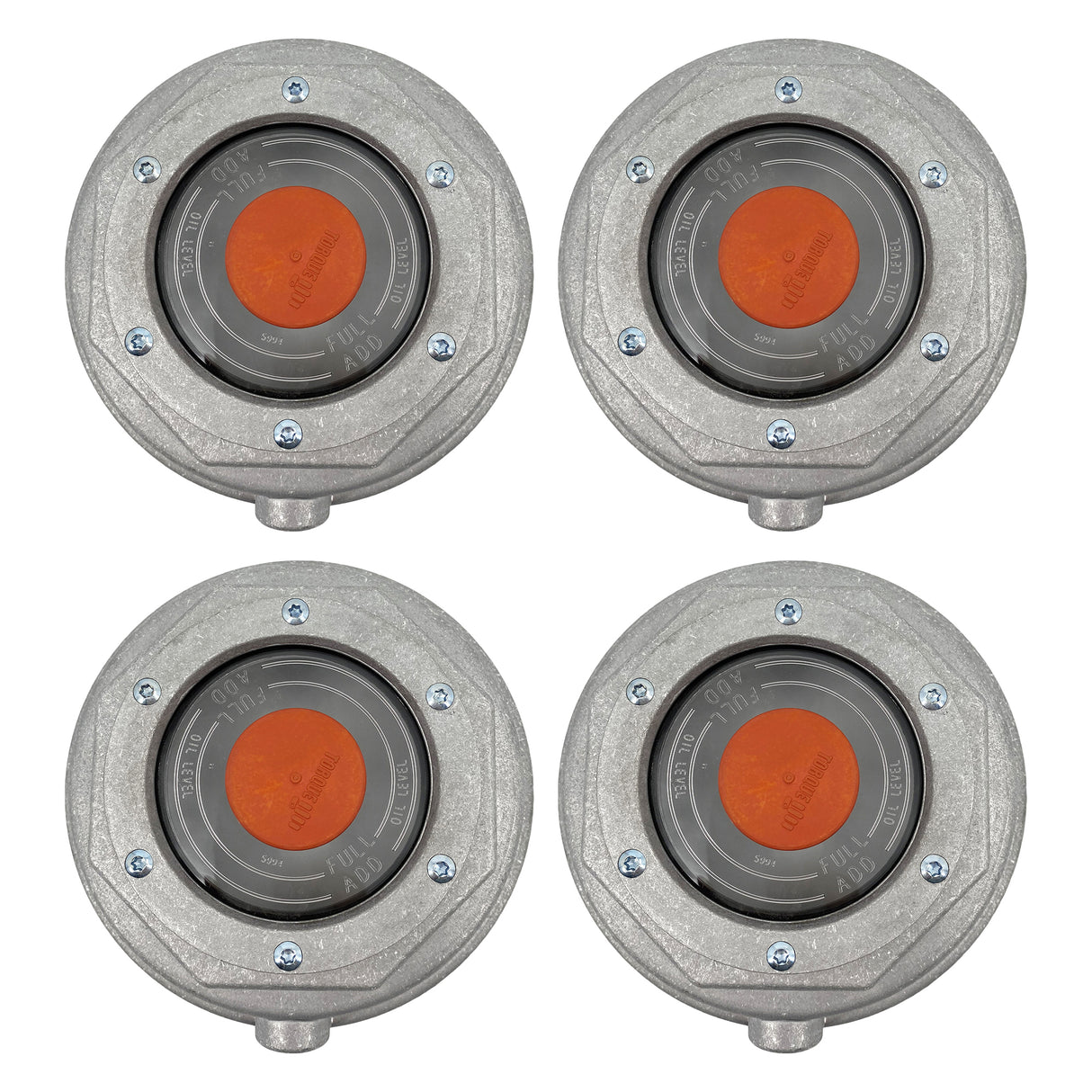 4 of 340-4075 Aluminum Screw-on Hub Cap for Trailer Axle Aftermarketus Hub Caps