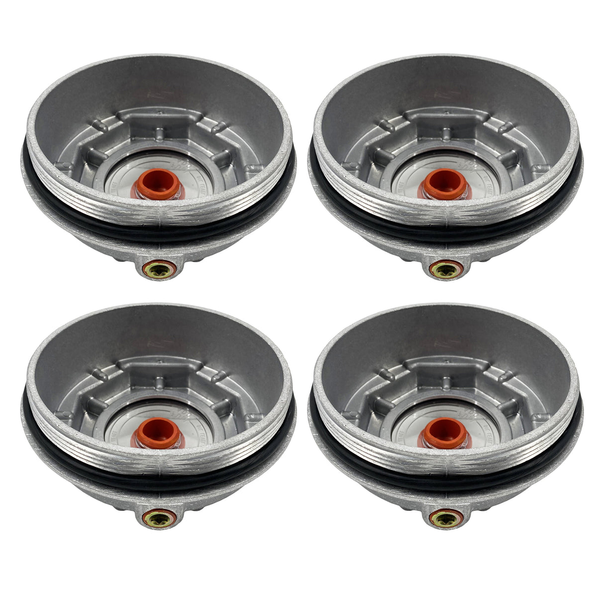 4 of 340-4075 Aluminum Screw-on Hub Cap for Trailer Axle Aftermarketus Hub Caps