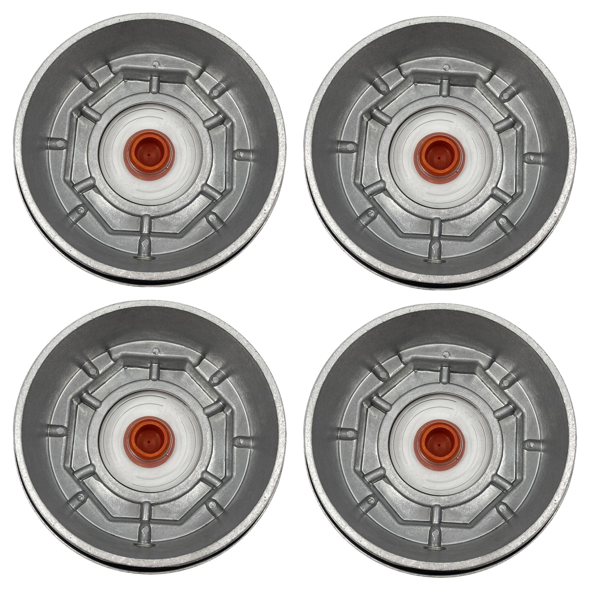 4 of 340-4075 Aluminum Screw-on Hub Cap for Trailer Axle Aftermarketus Hub Caps