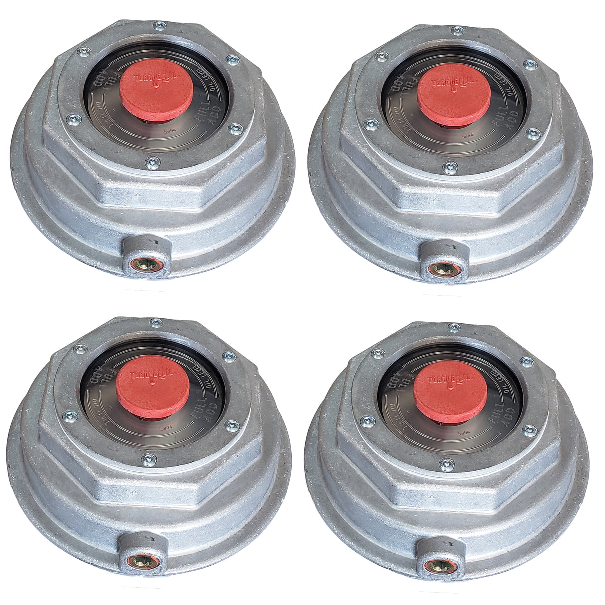 4 of 340-4075 Aluminum Screw-on Hub Cap for Trailer Axle Aftermarketus Hub Caps