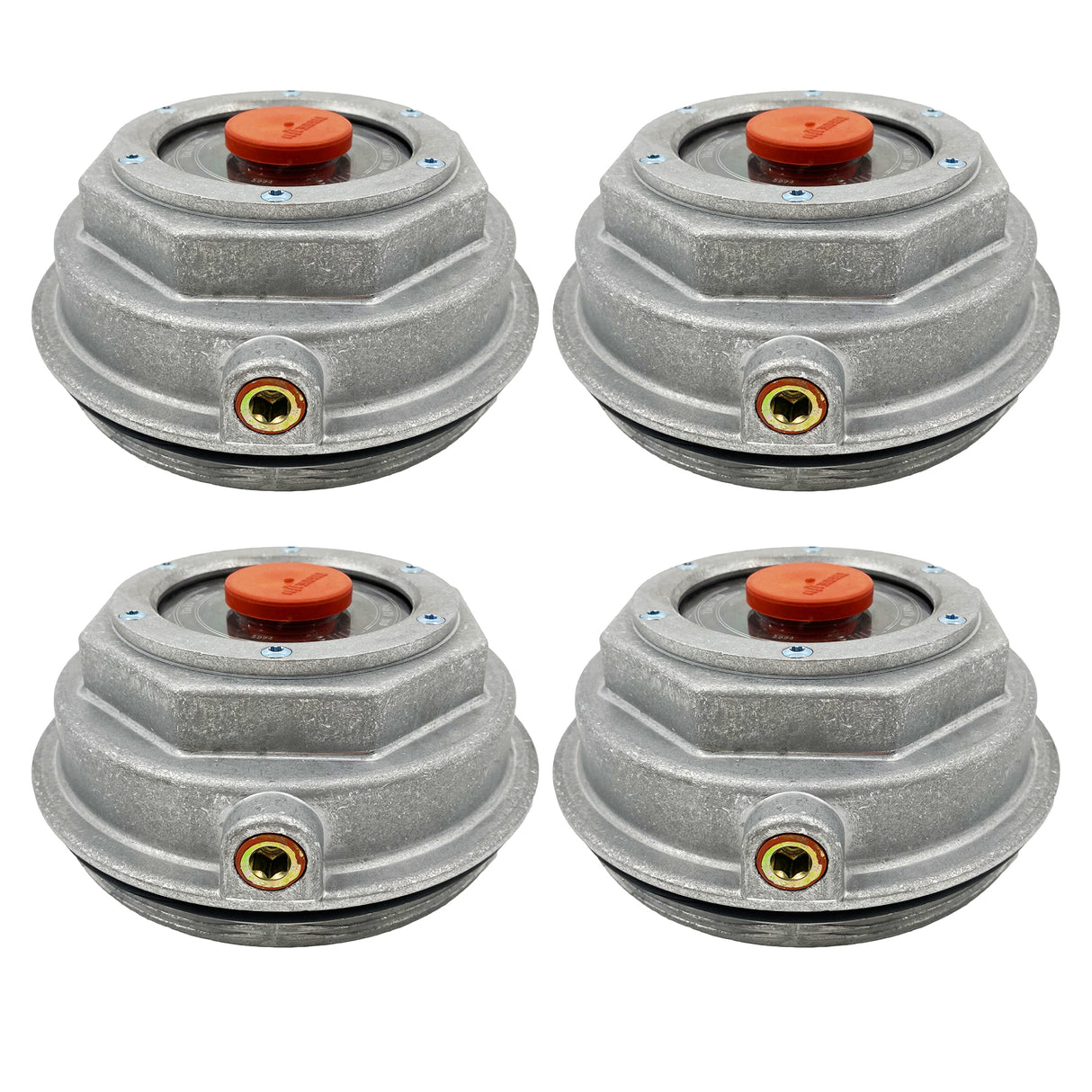 4 of 340-4075 Aluminum Screw-on Hub Cap for Trailer Axle Aftermarketus Hub Caps