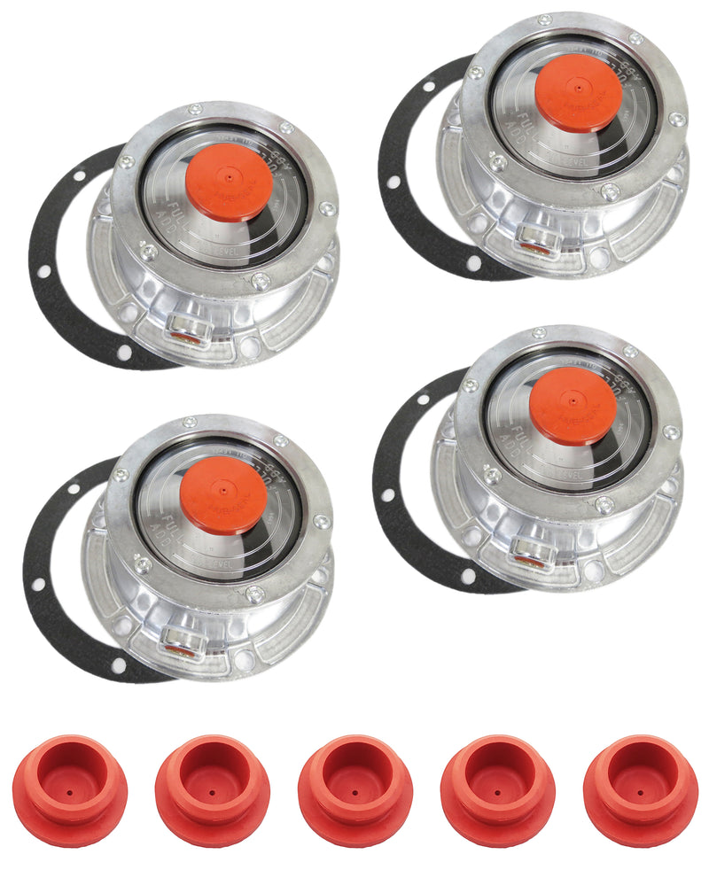 Trailer Hub Cap with Rubber Plugs Replaces Stemco 343-4009s