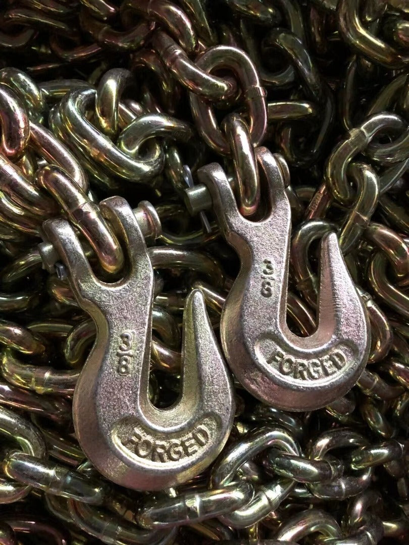 3/8" 20' Tow Chain Tie Down Binder w/Grade 70 Hooks Aftermarketus Stowing & Towing