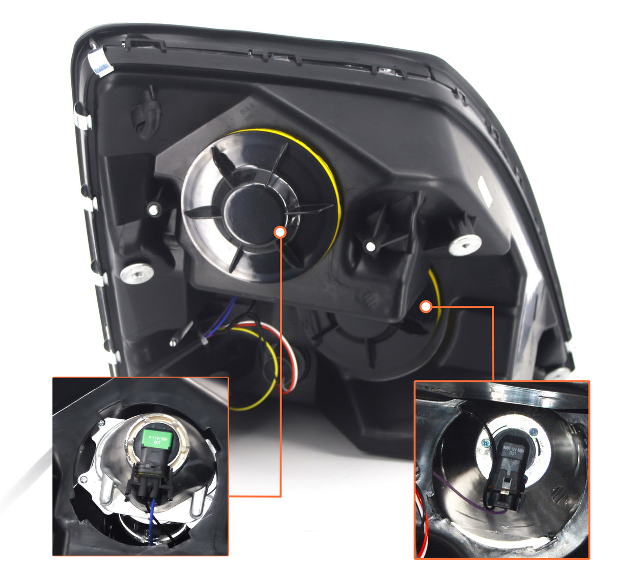 Headlight and Fog Lights for 2004-2017 Volvo VNL | Replacement Volvo 20835985 20835984 Aftermarketus Headlights