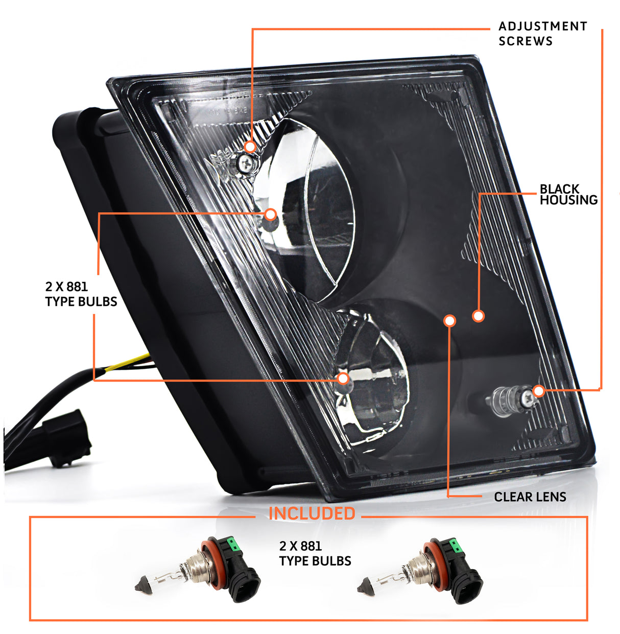 Fog Light for 2003 - 2017 Volvo VNL VNM | Replacement Volvo 20737497, 20414613, 20546119, 82780941 | Right Aftermarketus Fog Lights