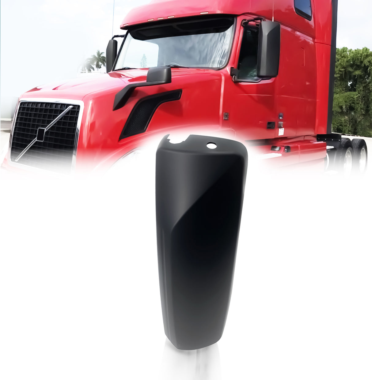 Door Side Mirror Cover for 2004-2017 Volvo VNL | Replacement 85133996 | Left Aftermarketus Mirrors and Covers