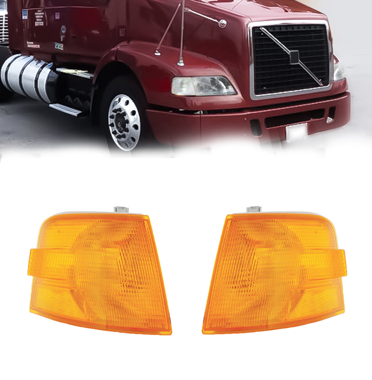 Turn Signal for 1999-2017 Volvo VNM 1996-2003 VNL Semi Trucks | Replacement Volvo 8080852 8140051 | Pair Aftermarketus Other Truck Body Parts