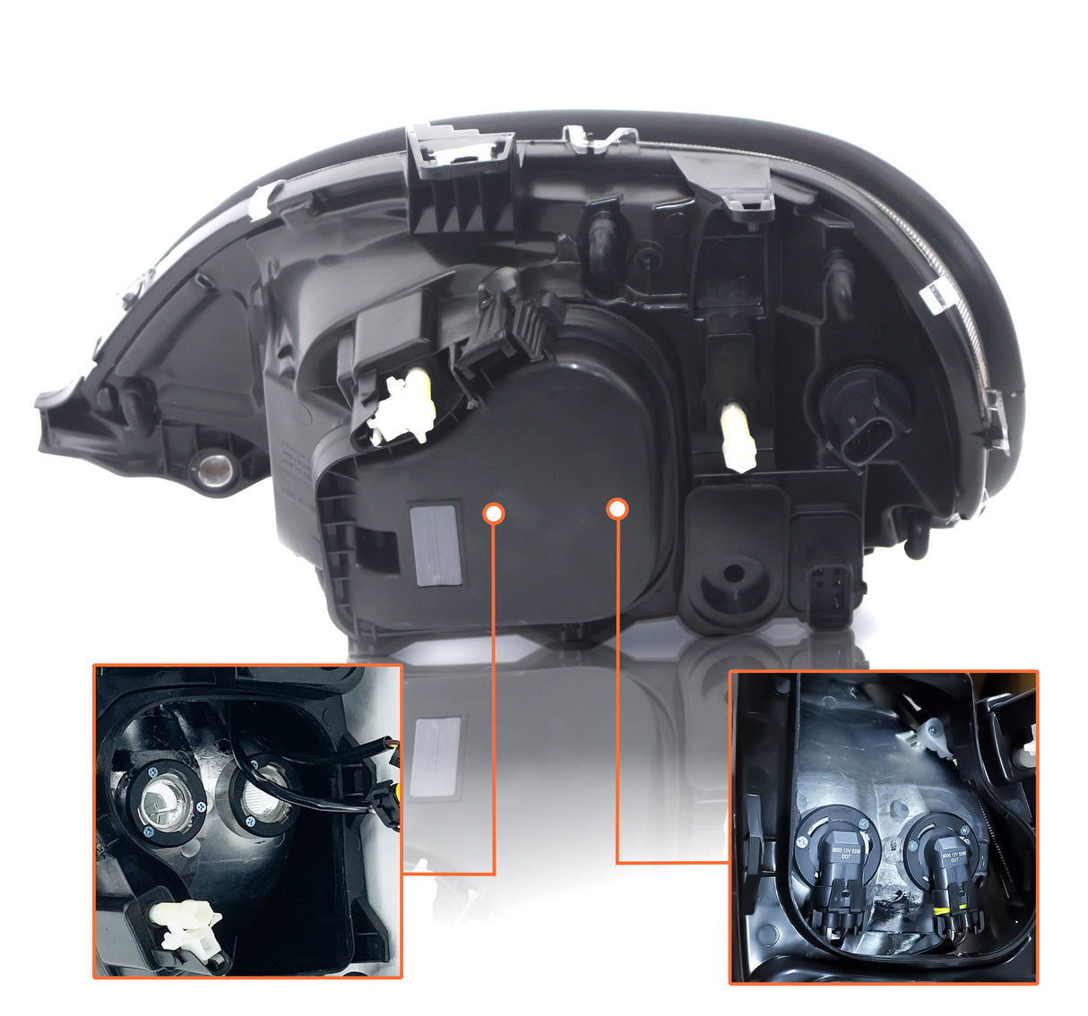 Halogen Headlight for 1996-2017 Freightliner Columbia | Replacement Freightliner A06-75737-002 A06-75737-004 | Pair Aftermarketus Headlights