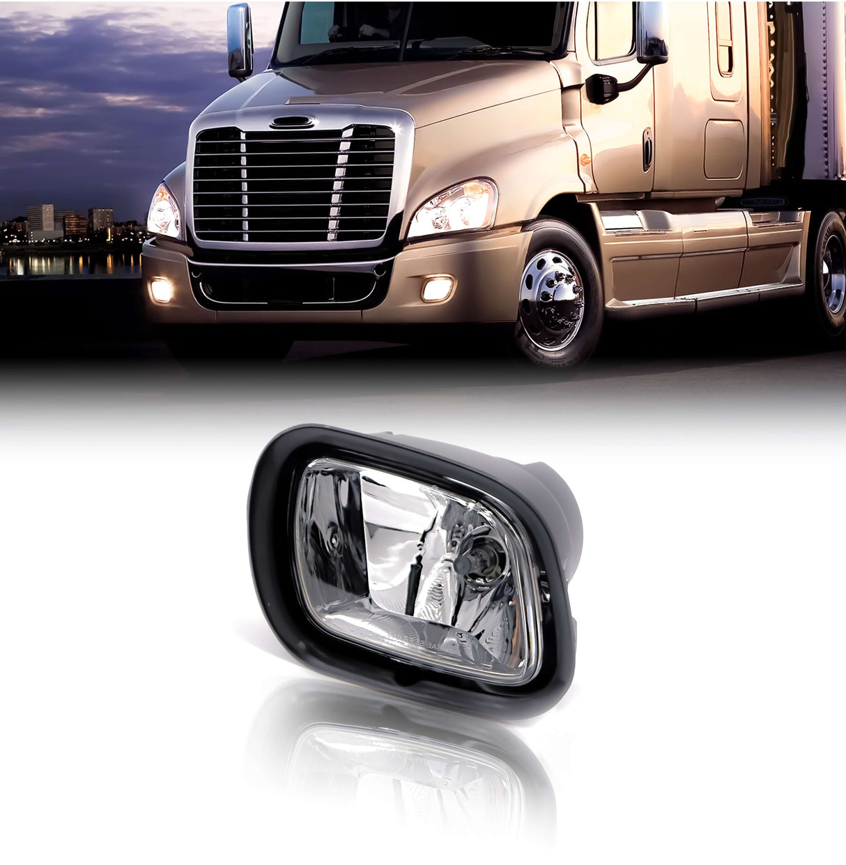 Fog Light for 2008-2018 Freightliner Cascadia | Replacement Freightliner A06-51908-002 | Left Aftermarketus Fog Lights