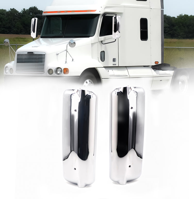 Chrome Mirror Cover Set for 1996-2004 Freightliner Century - AFTERMARKETUS Torque Mirrors and Covers