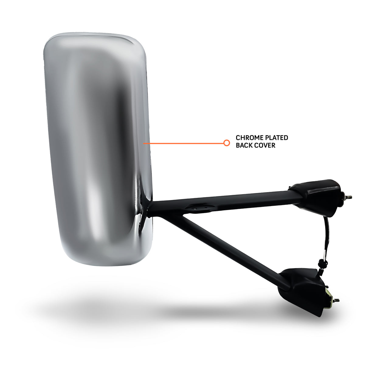 Door Side Mirror for 2008-2016 Kenworth | Replacement Kenworth 10619 | Chrome | Heated | Right Aftermarketus Mirrors and Covers