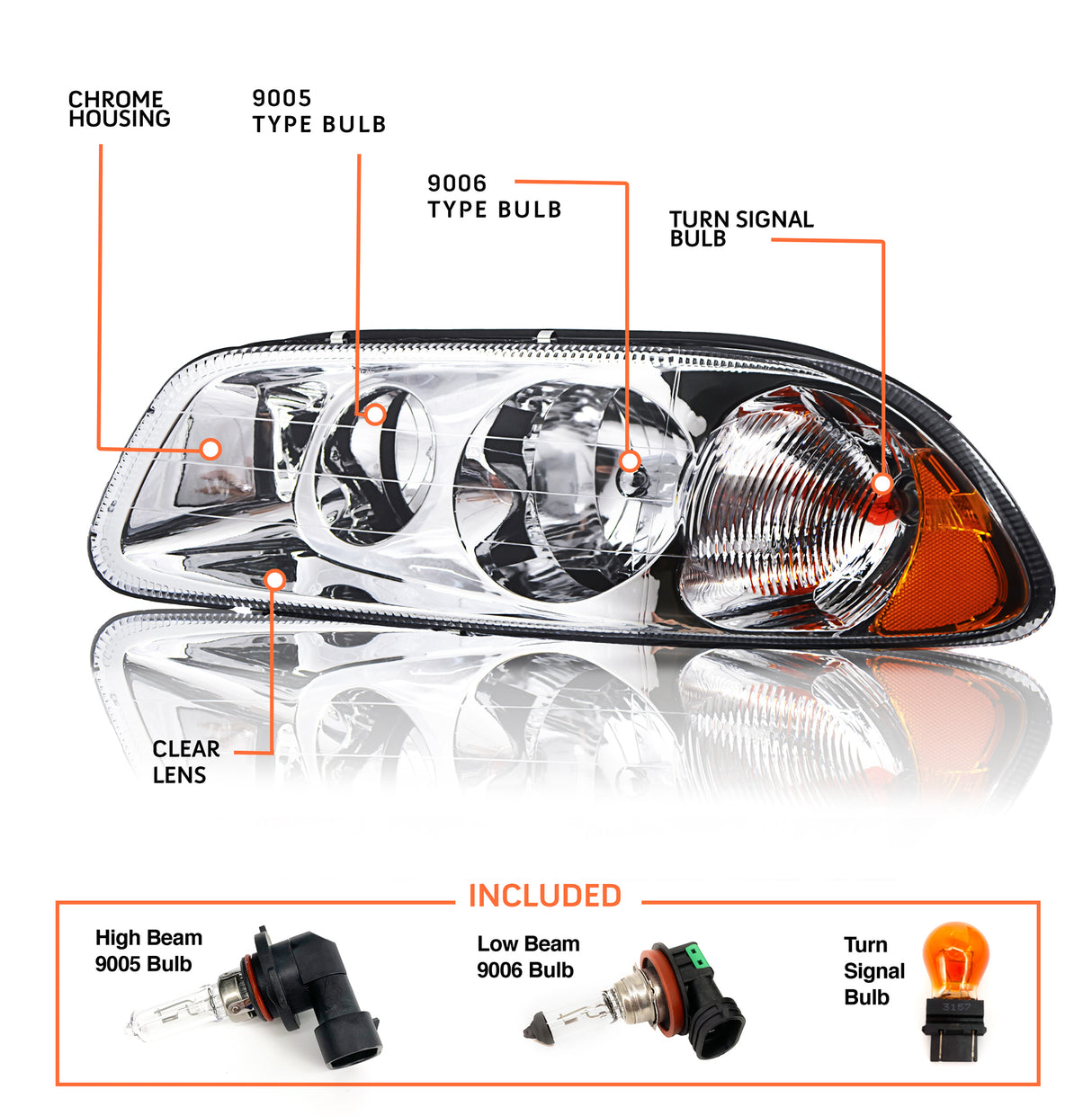 Headlight for 1998-2018 Mack Granite Pinnacle Vision Trucks | Replacement 21836340 | Left Aftermarketus Headlights