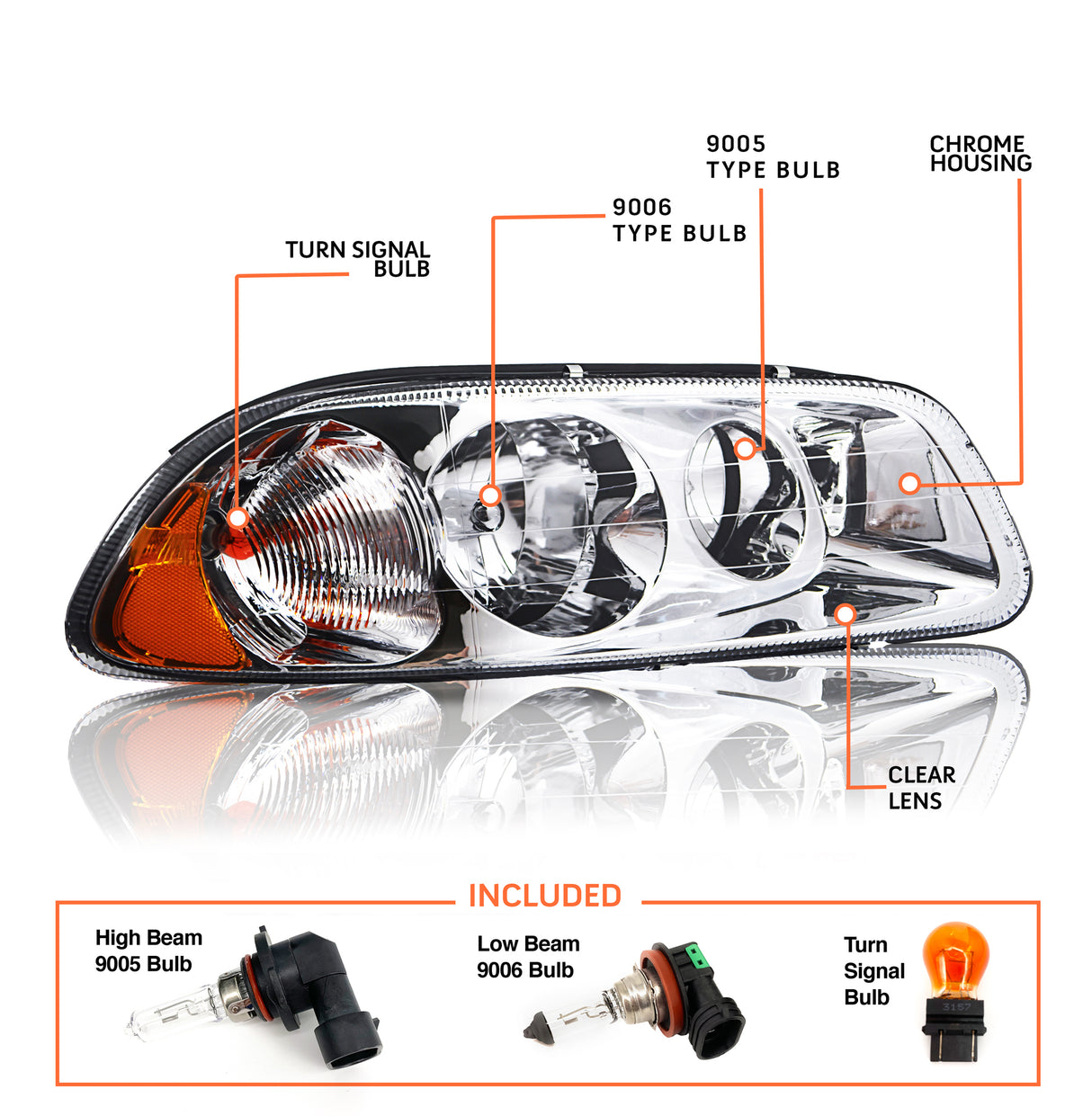 Headlight for 1998-2018 Mack Granite Pinnacle Vision | Replacement Mack 21836341 | Right Aftermarketus Headlights