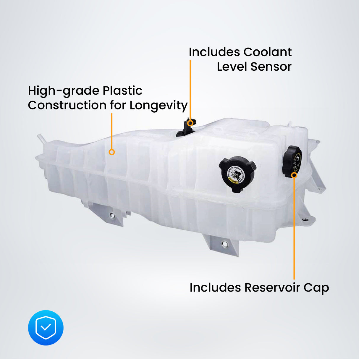 TORQUE Coolant Tank Reservoir for Freightliner Cascadia Aftermarketus Other Truck Body Parts