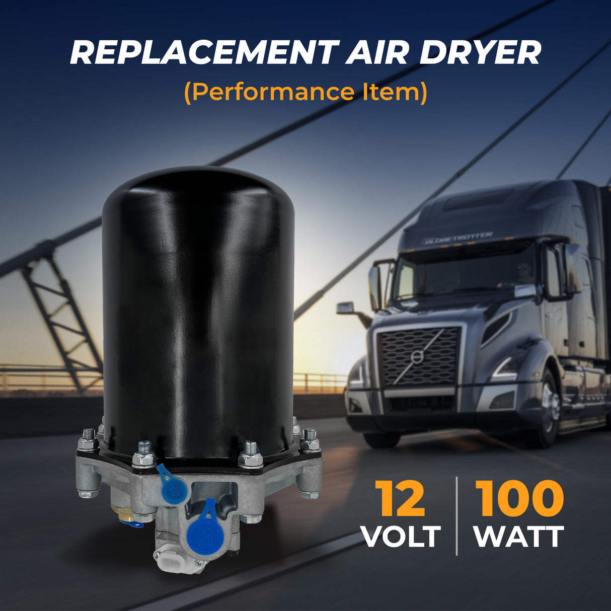 TORQUE AD-9 Air Dryer Replaces Bendix 065225, Haldex 109685X Aftermarketus Dryers and Cartridges