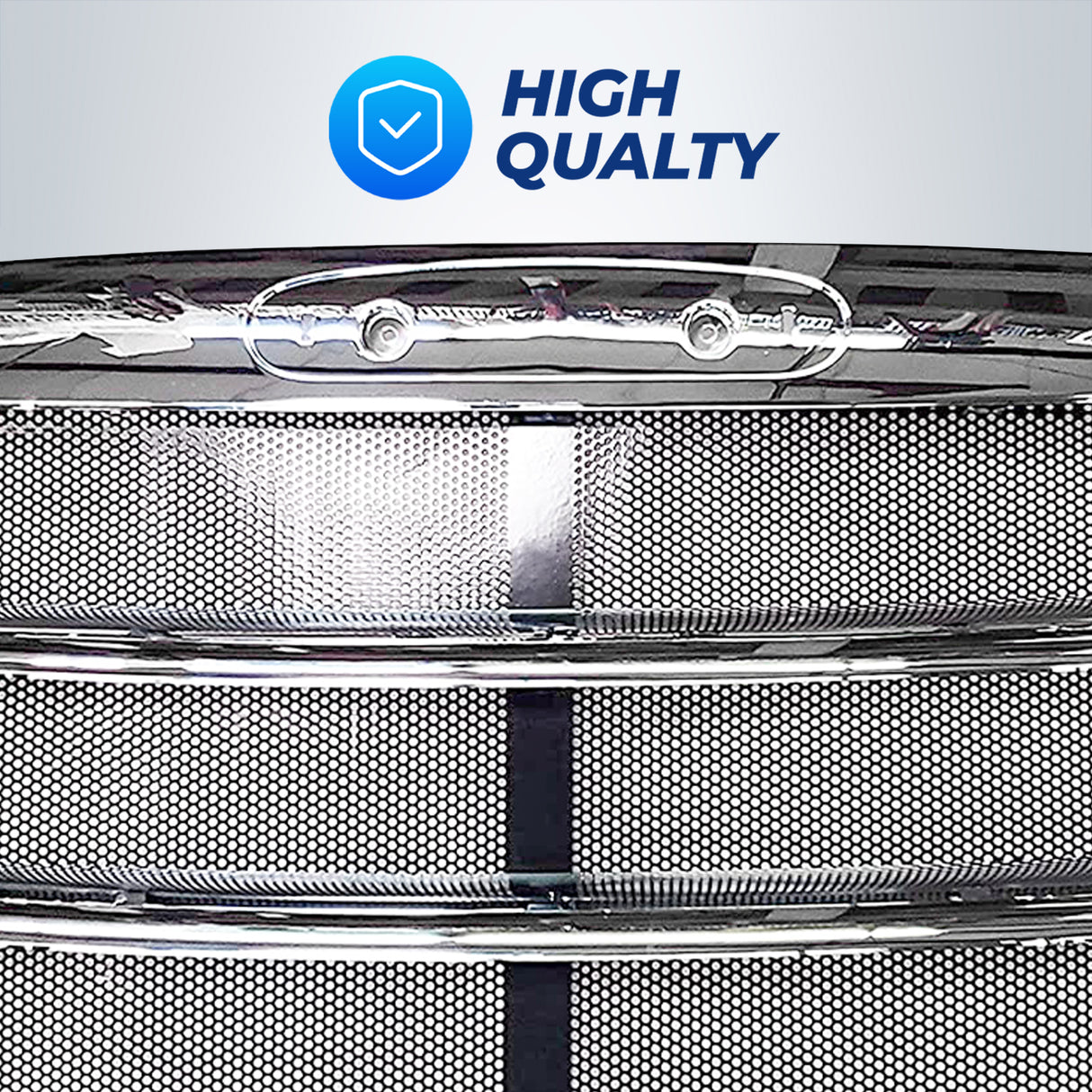 Grille for 2018-2024 Freightliner Cascadia | Replacement Freightliner A17-20832-013 | with Bug Screen | Chrome Aftermarketus Grilles