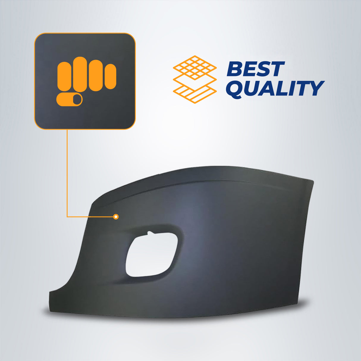 Bumper Cover (with Fog Light Hole) for 2008-2017 Freightliner Cascadia | Left Aftermarketus Bumpers