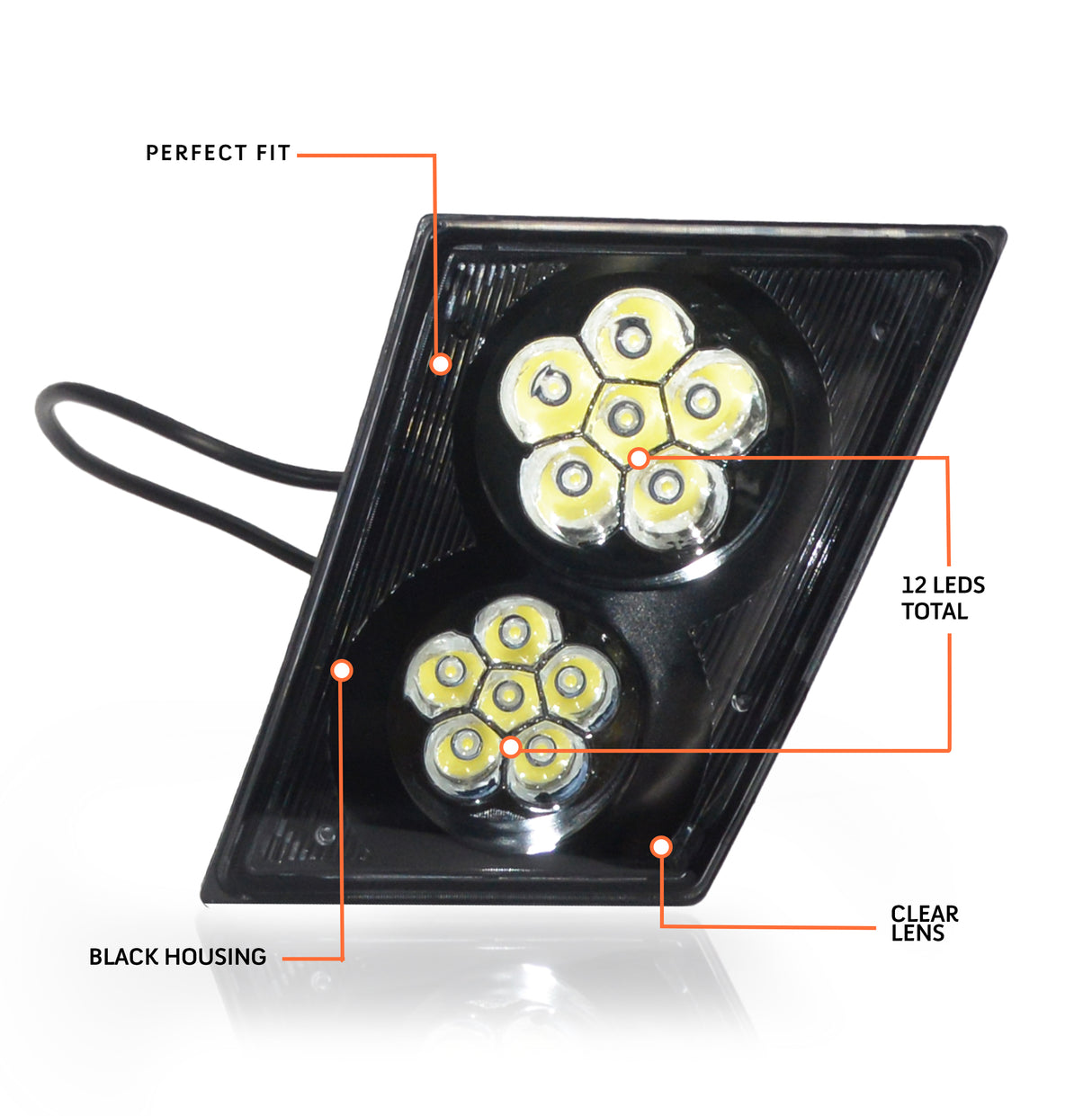 LED Fog Light for 2003-2017 Volvo VNL Trucks | Replacement Volvo 20414612, 20546117, 20737496, 82780939 | Left Aftermarketus Fog Lights
