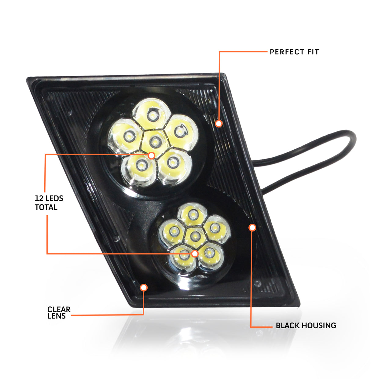 LED Fog Light for 2003-2017 Volvo VNL Trucks | Replacement Volvo 20414613, 20546119, 20737497, 82780941 | Right Aftermarketus Fog Lights