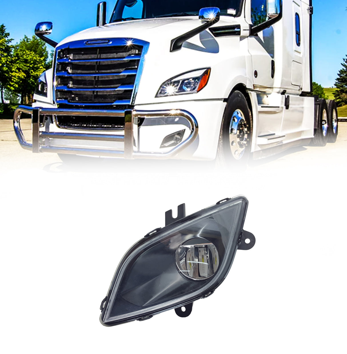 LED Fog Light for 2018-2024 Freightliner Cascadia Semi Trucks | Replacement Freightliner A66-03653-002 | Left Aftermarketus Fog Lights