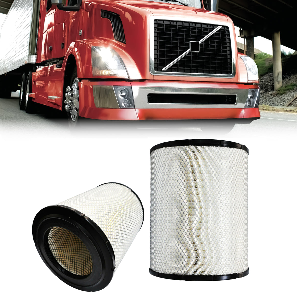 Engine Air Filter for Volvo Semi Trucks | Replacement Volvo 8076195 Napa 6772 Fram CA8598 Aftermarketus Air Filters