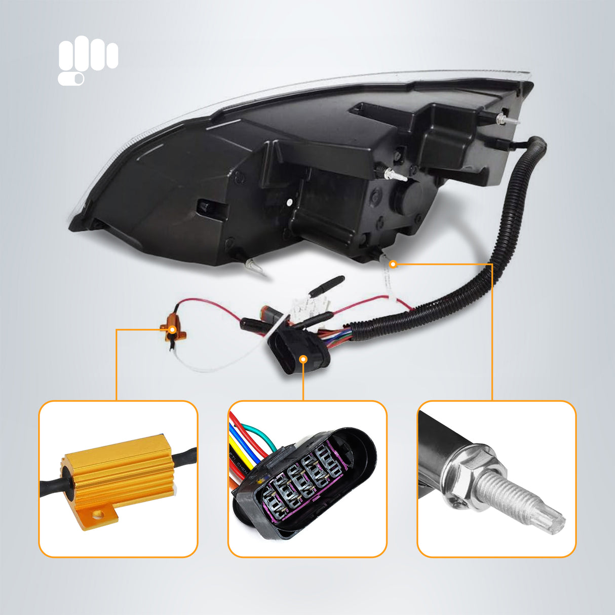 LED Headlight for 2018-2024 Freightliner Cascadia | Replacement A6601405003 A6601405002 | Pair Aftermarketus Headlights