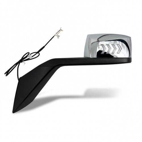 Hood Side Mirror Replacement for 2004-2017 Volvo VNL | LED Turn Signal | Chrome | Left Aftermarketus Mirrors and Covers