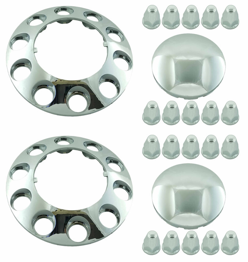 2 Pack of Front Axle Wheel Cover Hubcap 33mm for Semi Truck - AFTERMARKETUS Torque Wheel Axle Covers