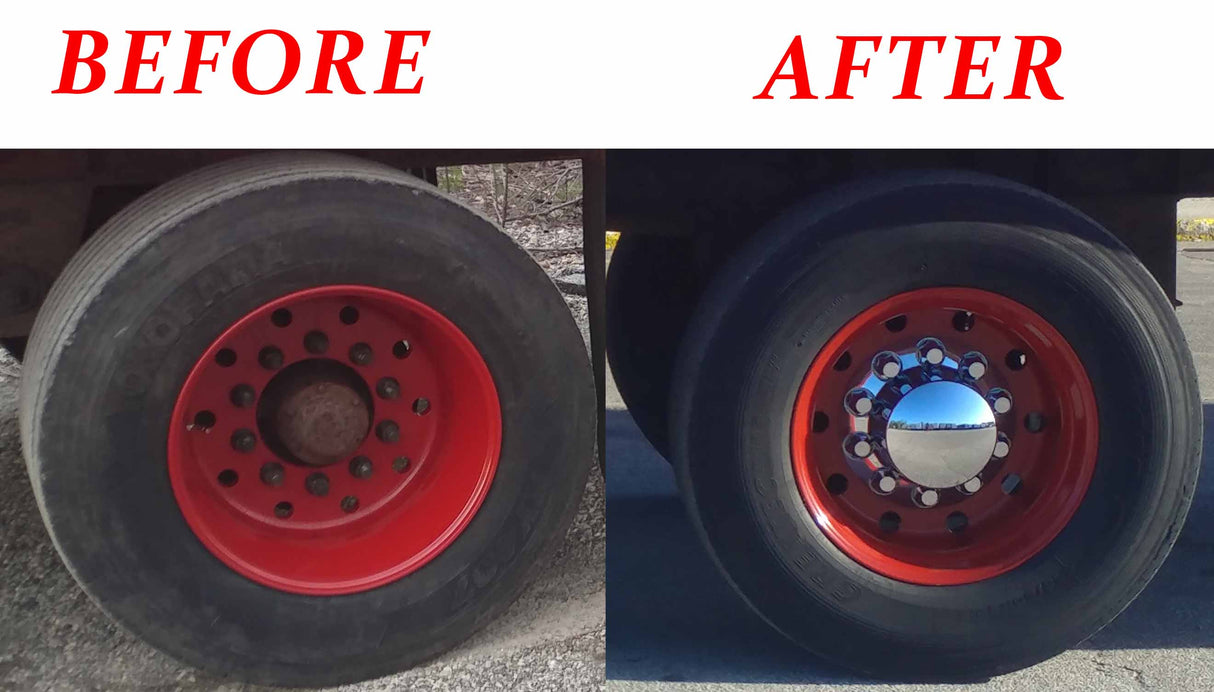 4 of Rear Axle Wheel Cover 33mm Lug Nut Cover for semi Truck Aftermarketus Lug Nut & Wheel Axle Covers