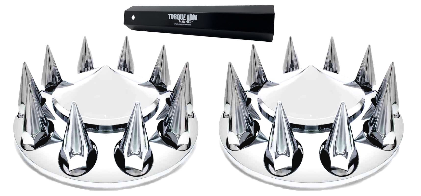 TORQUE Front Axle Wheel Cover Hubcap 33mm Spike 2 pieces