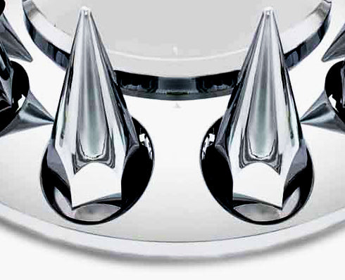 TORQUE Front Axle Wheel Cover Hubcap 33mm Spike - 2 pieces Aftermarketus Wheel Axle Covers