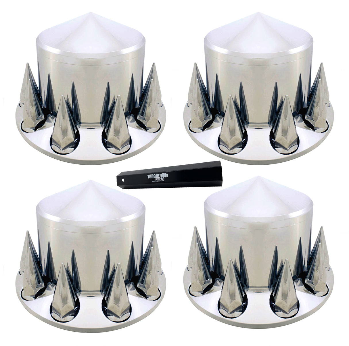 4 of Rear Axle Wheel Cover Spiked Lug Nut Cover for Trucks Aftermarketus Lug Nut & Wheel Axle Covers