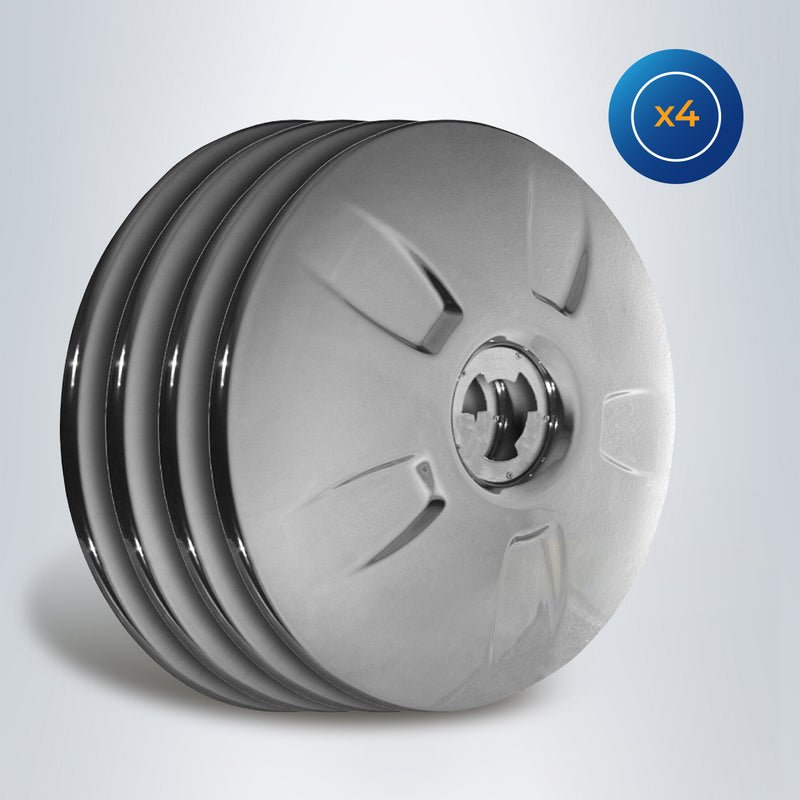 Aerodynamic Chrome 22.5" Wheel Covers for Semi Truck Trailer - AFTERMARKETUS Torque Wheel Axle Covers