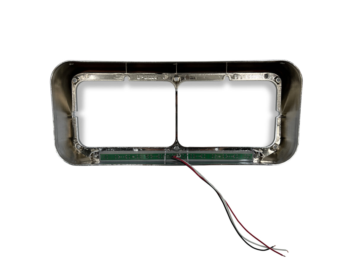 Headlight Bezel with LED Strip for Kenworth Peterbilt Freightliner Semi Trucks | Chrome Aftermarketus Headlights