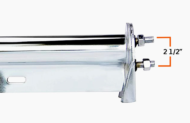 TORQUE Chrome Mud Flap Hanger Pair 30 Inch Straight Angled Aftermarketus Mud Flap Hangers