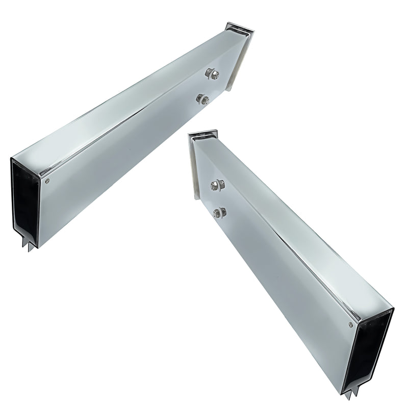 TORQUE 30" Chrome Mud Flap Hanger with 6 of 4" Light Cutouts