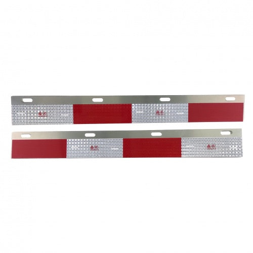 Trux TU-9249 Straight Aluminum Reflector Strip with 3M Reflector