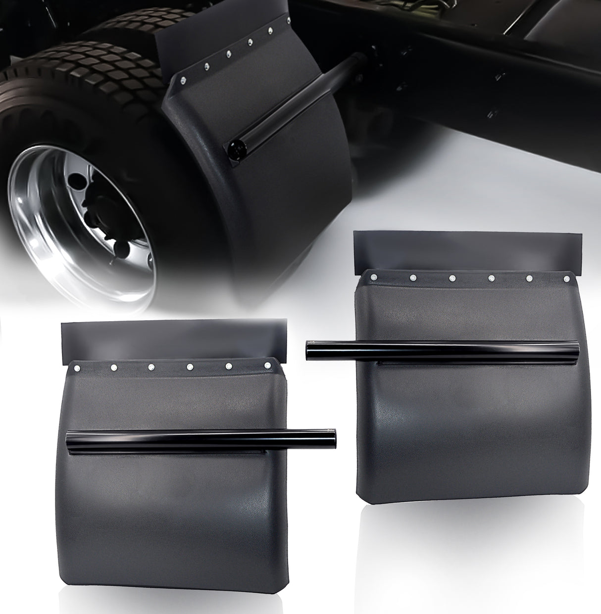 TORQUE 24 x 24 inch Black Poly Quarter Fender Set Aftermarketus Fenders
